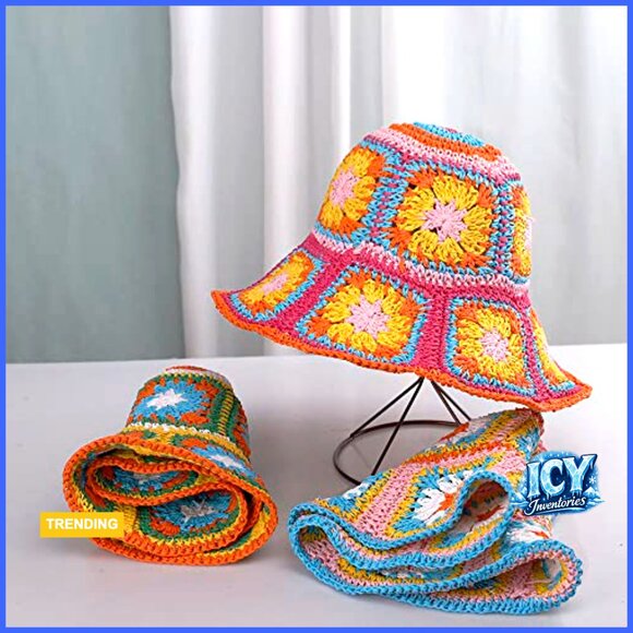 Straw Bucket Hat Foldable Sun Hat Fishing Beach Gardening Outdoor main image 6